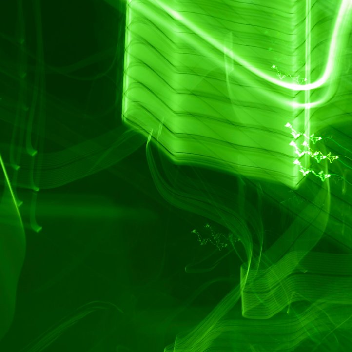 Grüne Lichspiele mit digitaler Anmutung