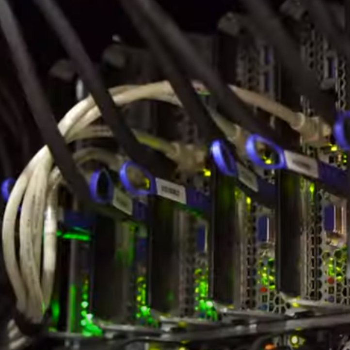 Kabel und Schaltkreise aus dem Inneren des Suptercomputers Jülich