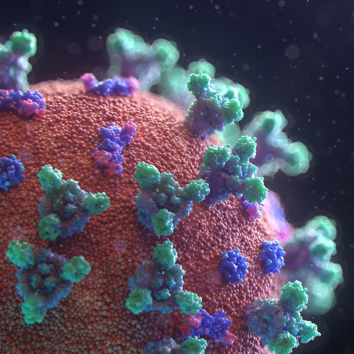 Nahaufnahme Corona-Virus-Zelle