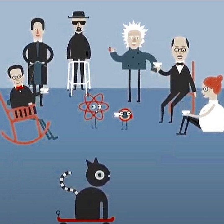 Visualisierung der virtuellen Helmholtz Jahrestagung, 6 Menschen sitzen in einem Kreis, dunkelgrauer Hintergrund 