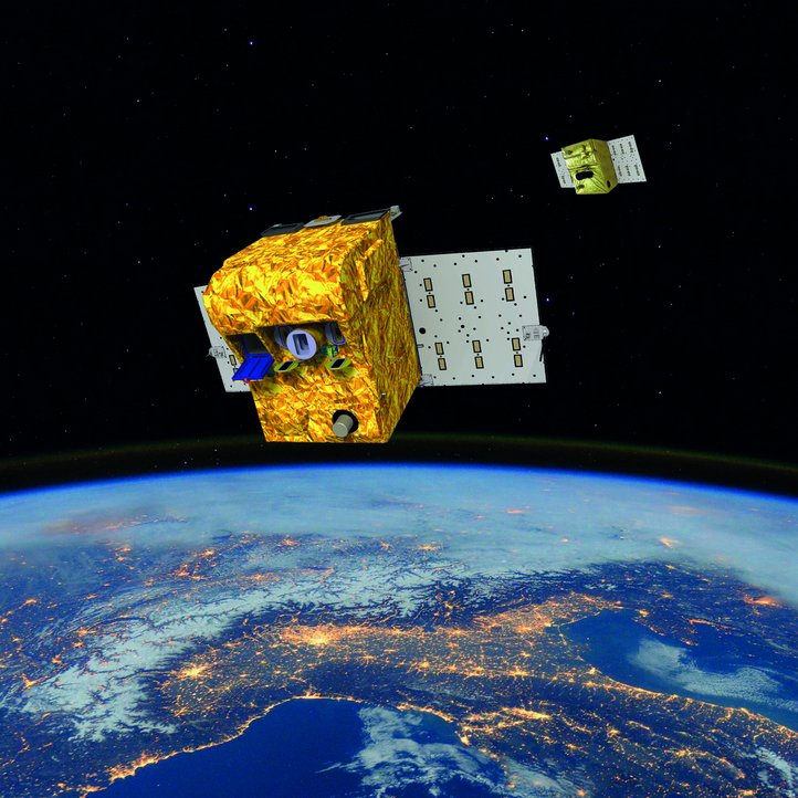 Satellit über der Erde