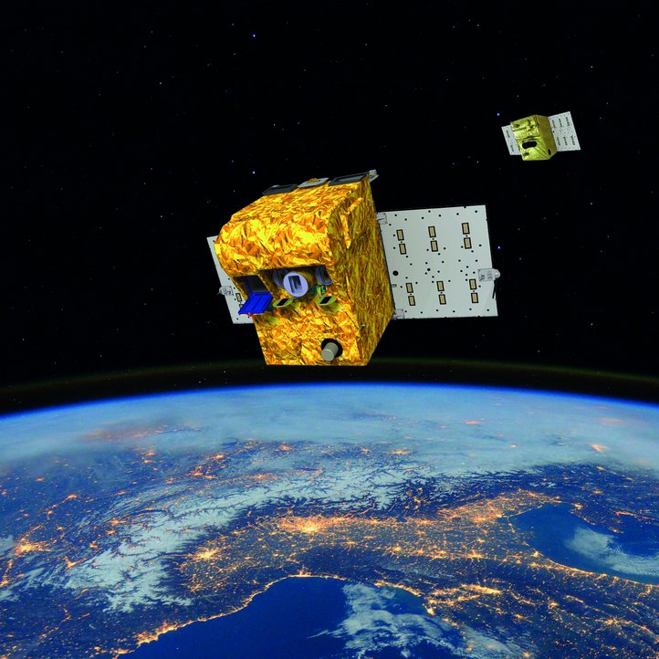 Satellit über der Erde